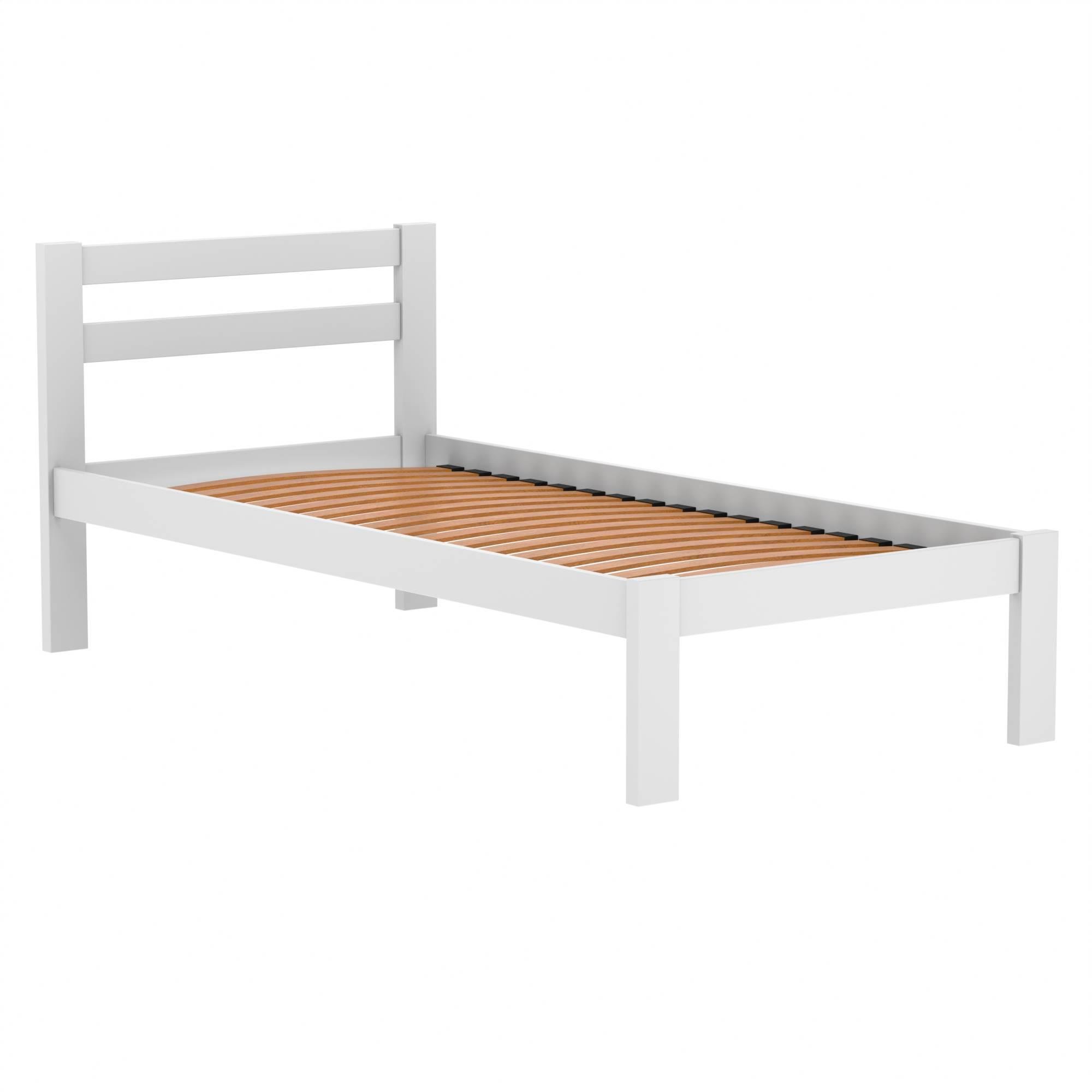 Кровать дерево Классик односпальный 90х200 см Белый (380263) - фото 2 Кровать дерево Классик односпальный 90х200 см Белый (380263) - фото 2