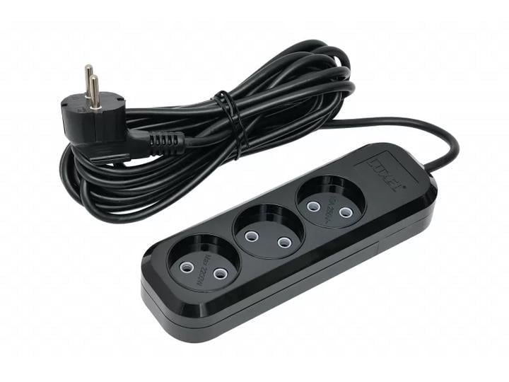 Удлинитель сетевой Luxel 3 розетки 5 м Черный (7525)
