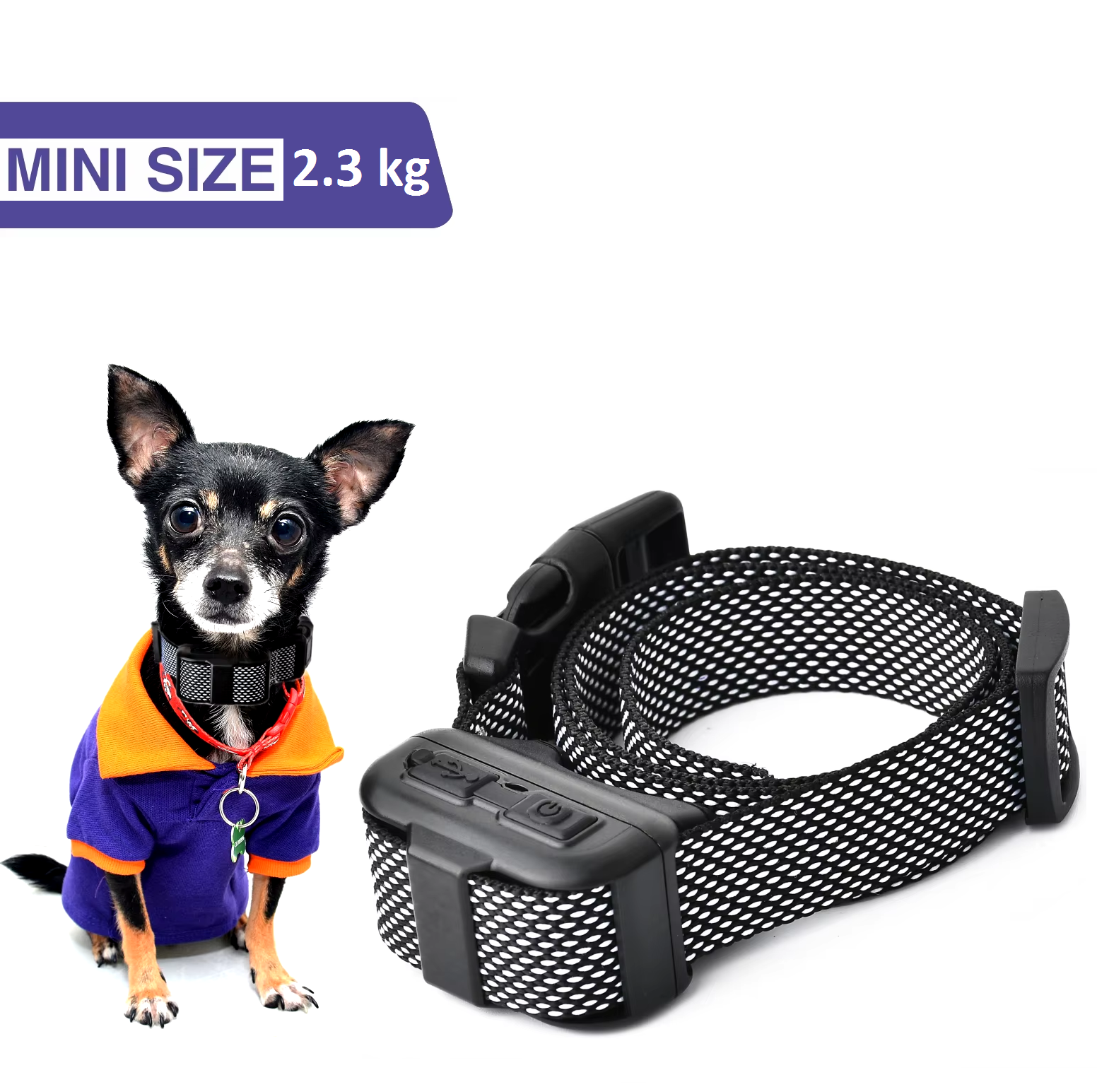Нашийник електронний дресирувальний DOBE DB60 mini від гавкання для маленьких собак від 2,3 кг (048.2) - фото 12 Нашийник електронний дресирувальний DOBE DB60 mini від гавкання для маленьких собак від 2,3 кг (048.2) - фото 12