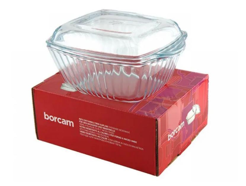 Кастрюля для запекания Pasabahce 59029 Borcam 23х19 см стеклянная с крышкой