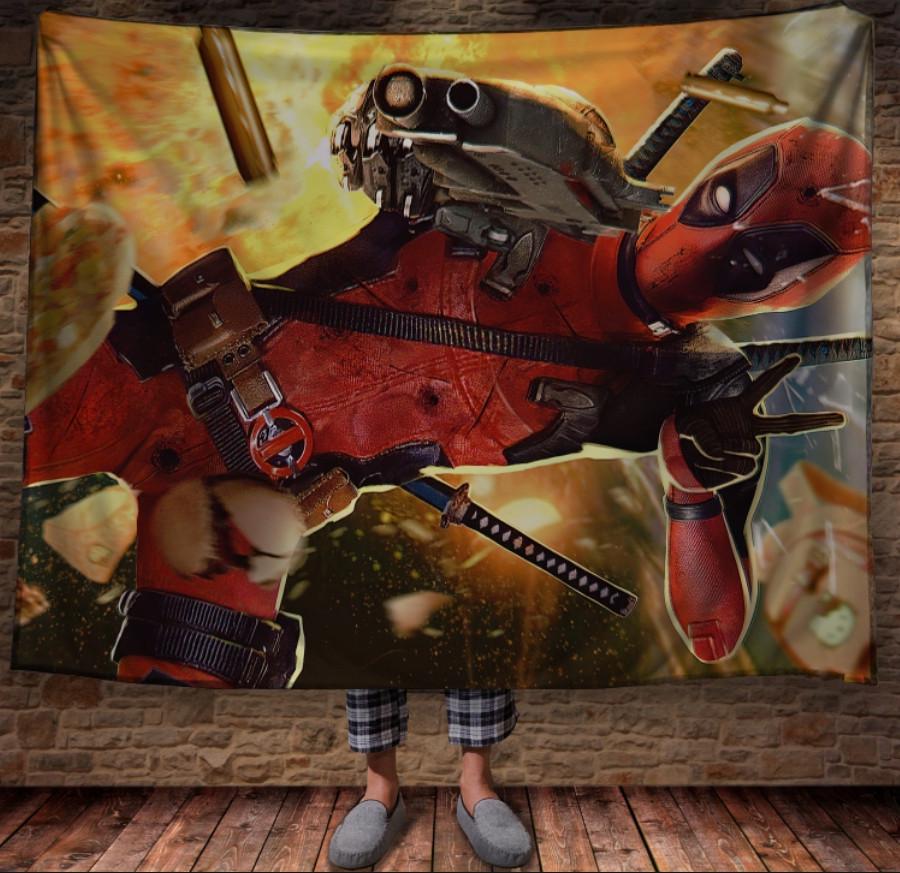 Плед с 3D принтом Дедпул 150х200 см (epi_1175) Плед с 3D принтом Дедпул 150х200 см (epi_1175)