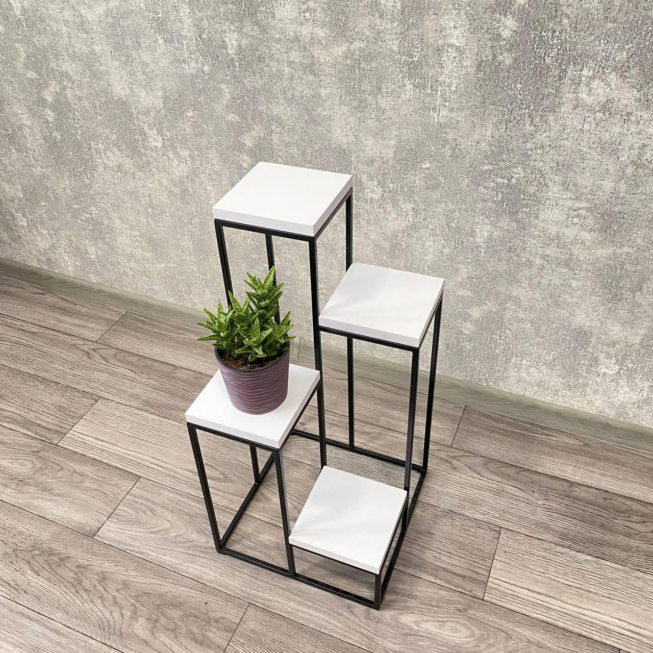 Подставка для цветов и декора Krei Флоренция Мини 680х340х340 мм Белый/Черный (ПК5001.1) - фото 4 Подставка для цветов и декора Krei Флоренция Мини 680х340х340 мм Белый/Черный (ПК5001.1) - фото 4