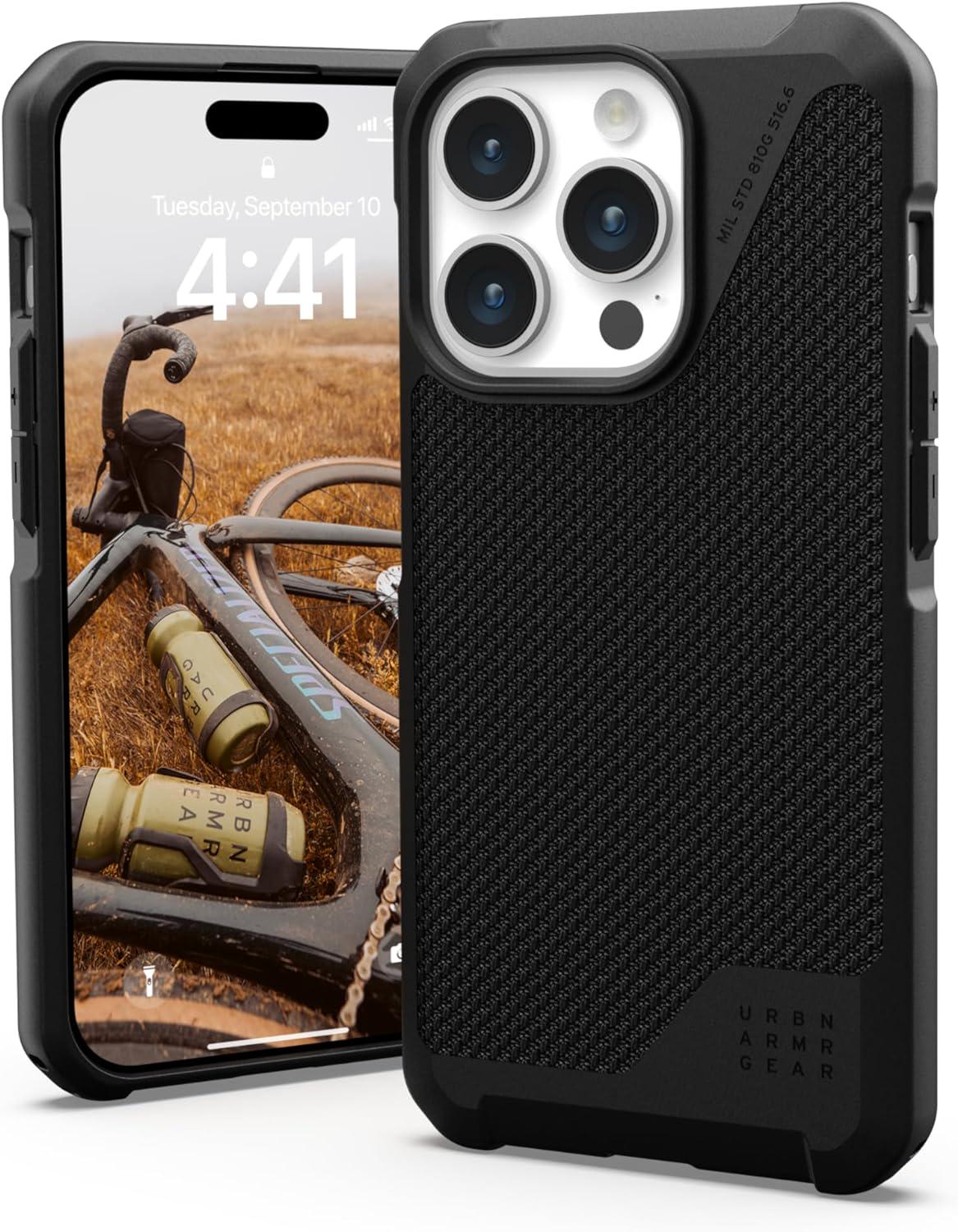 Чохол накладка для телефону UAG Metropolis LT Magsafe Apple iPhone 15 Pro Kevlar Black - фото 2