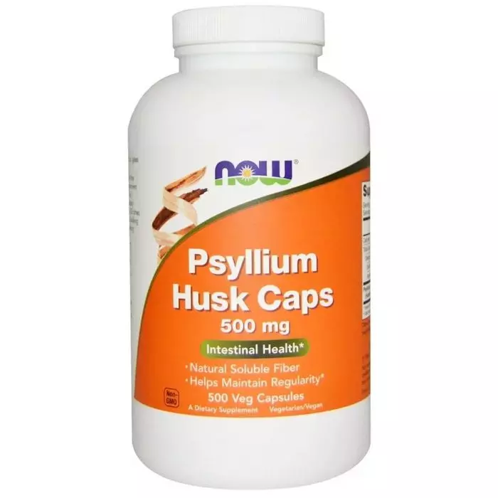 Подорожник Now Foods Psyllium Husks 500 мг 500 капсул