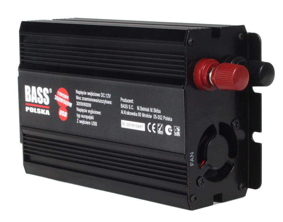 Преобразователь напряжения Bass Poland 5009 с 12 на 220V 600 Вт (36489791) Преобразователь напряжения Bass Poland 5009 с 12 на 220V 600 Вт (36489791)