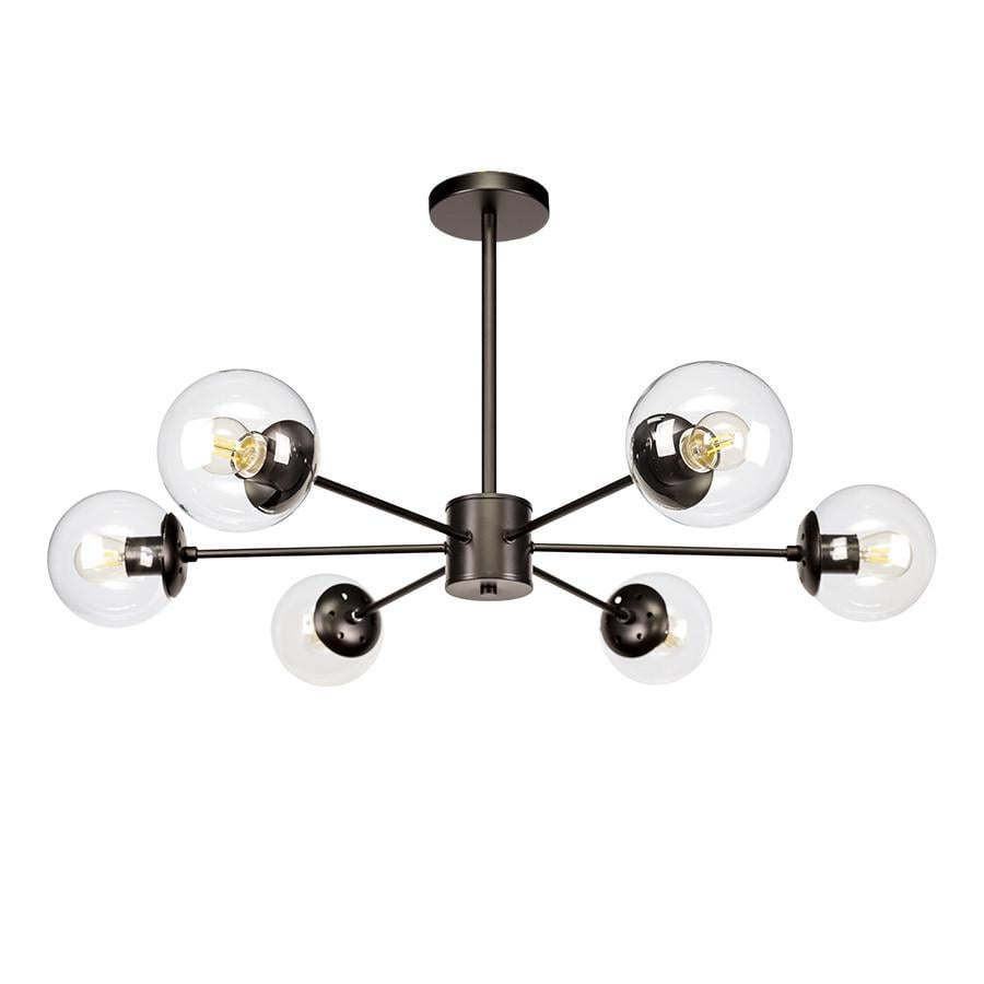 Люстра 7529807-6 BK+CL Черный/Прозрачный (LVS5120)