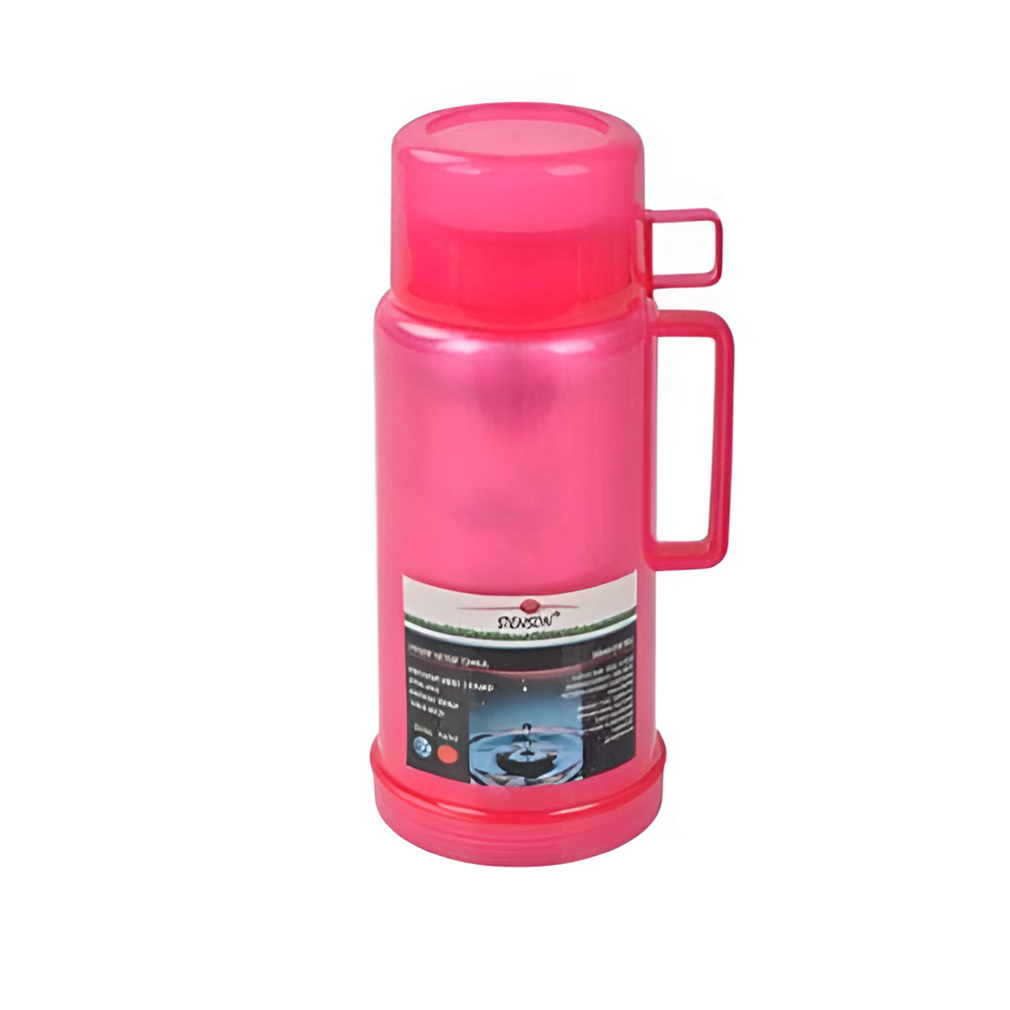 Термос Stenson MT-0215 скляна колба з ручкою 1 л Рожевий (620595) - фото 1 Термос Stenson MT-0215 скляна колба з ручкою 1 л Рожевий (620595) - фото 1