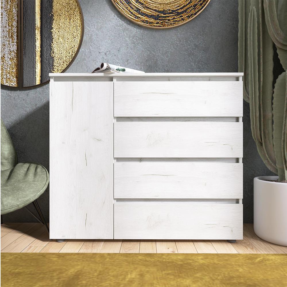 Комод Эверест КЛ-3 Лайт телескопические направляющие 105х38х93 см Дуб Крафт белый (EVR-071076) - фото 2 Комод Эверест КЛ-3 Лайт телескопические направляющие 105х38х93 см Дуб Крафт белый (EVR-071076) - фото 2