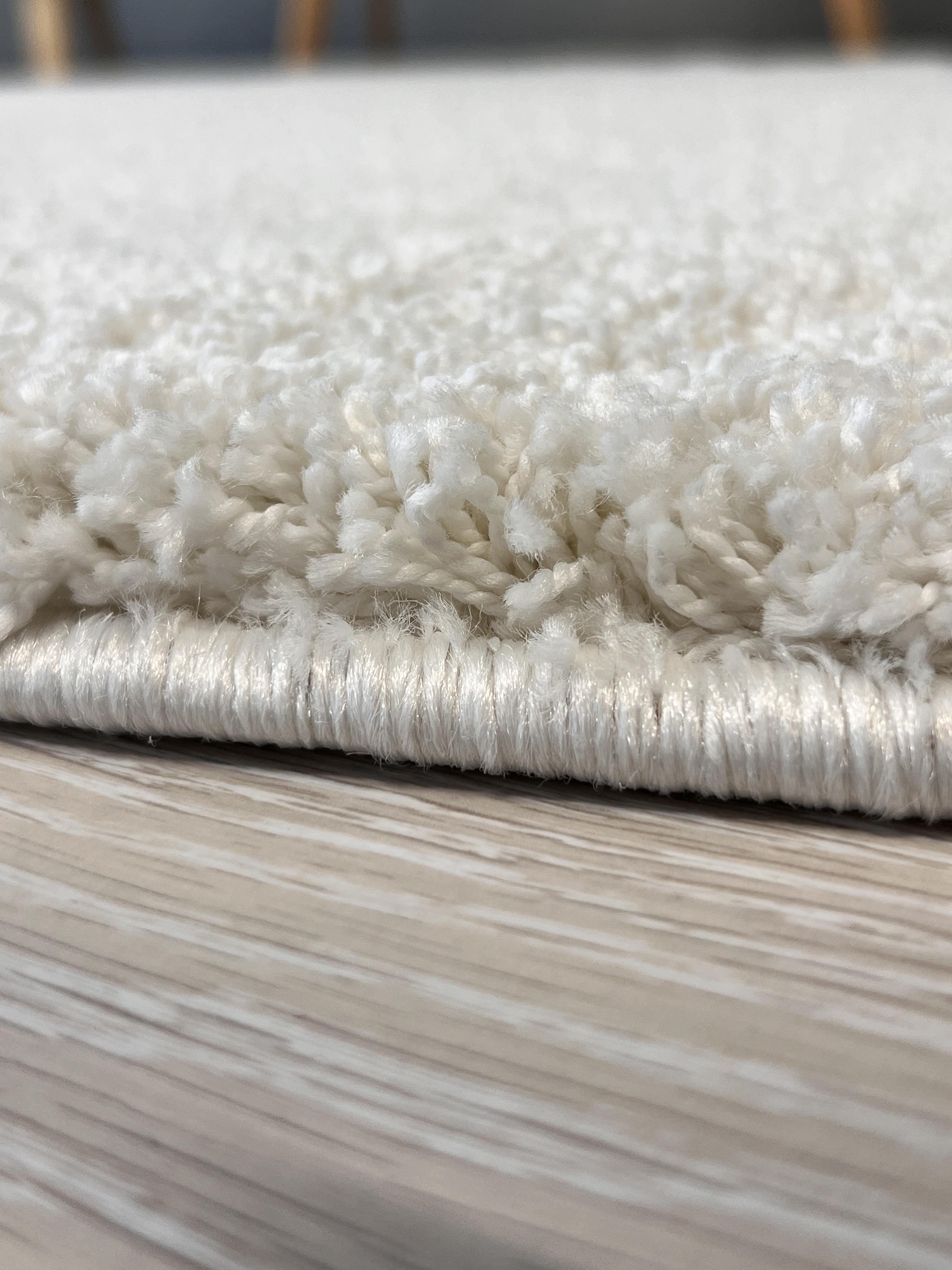 Пушистый ковер Super Softness шегги овал 80x150 см Кремовый/Белый (2144/F401RО8) - фото 13