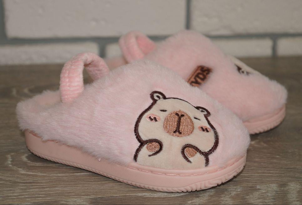 Тапочки домашние детские с резинкой Jomix р. 24 15 см Розовый (31577-24)