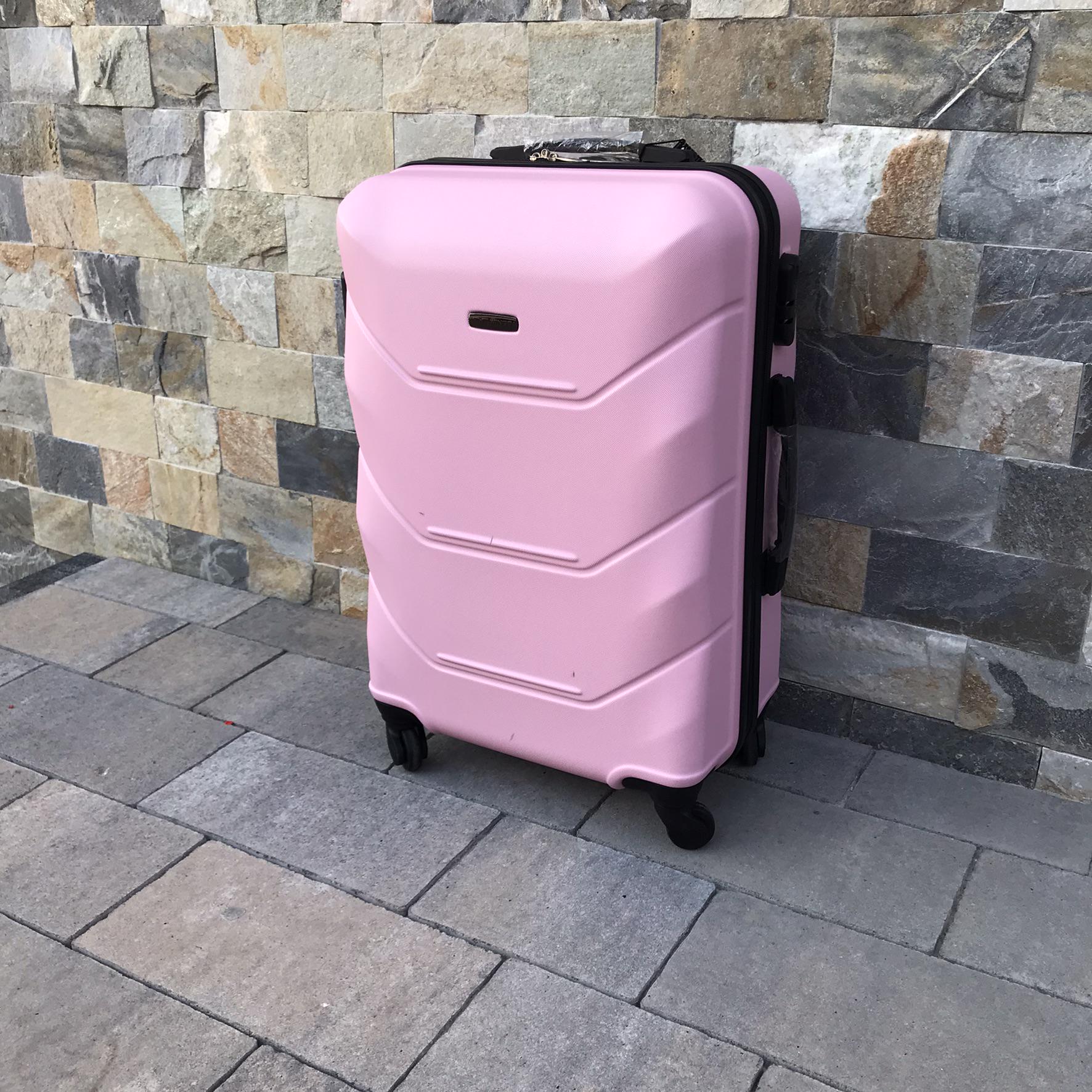 Валіза дорожня Wings 147 з полікарбонату М 65х43х26 см Рожевий (10880894) - фото 3