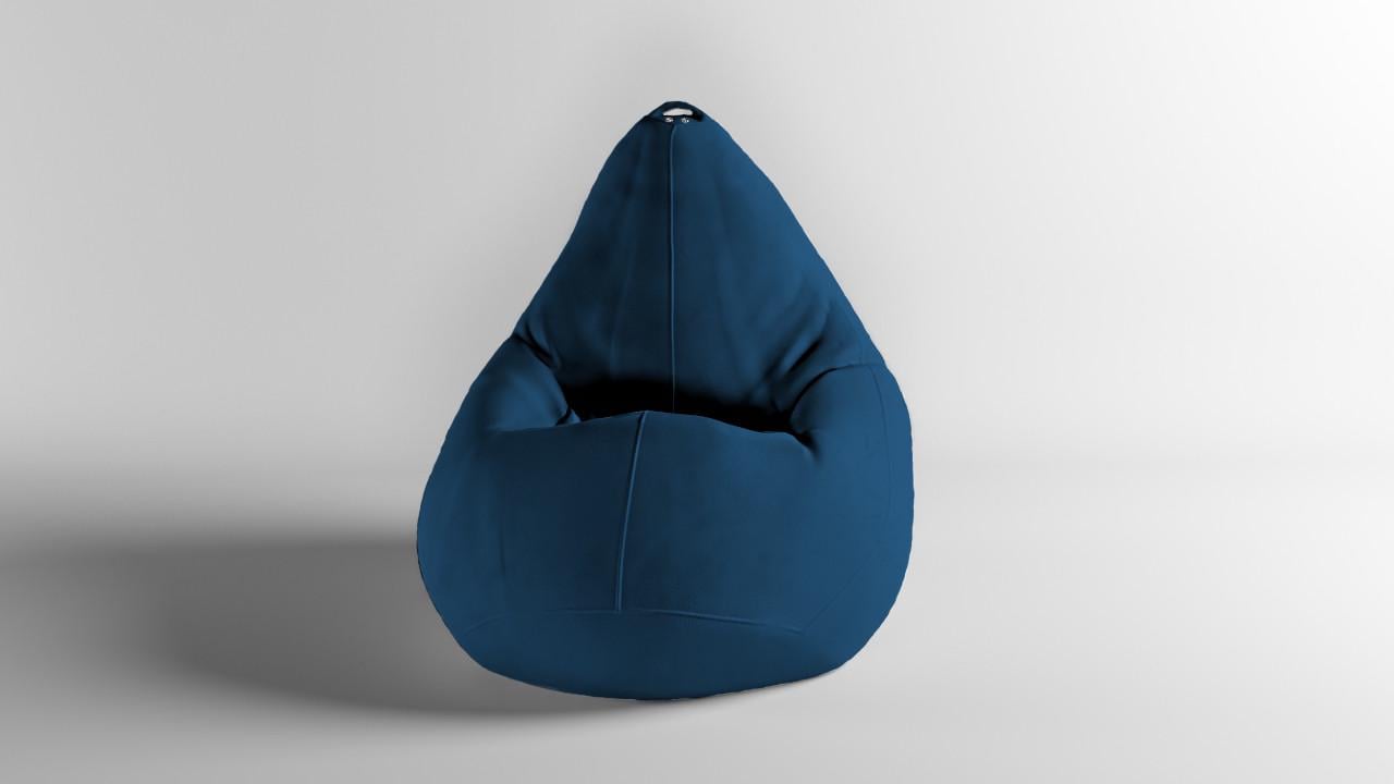 Бескаркасное кресло-мешок SkyPuff MEGA Груша Велюр Allure XXXL 160х120 см Ocean (160147)
