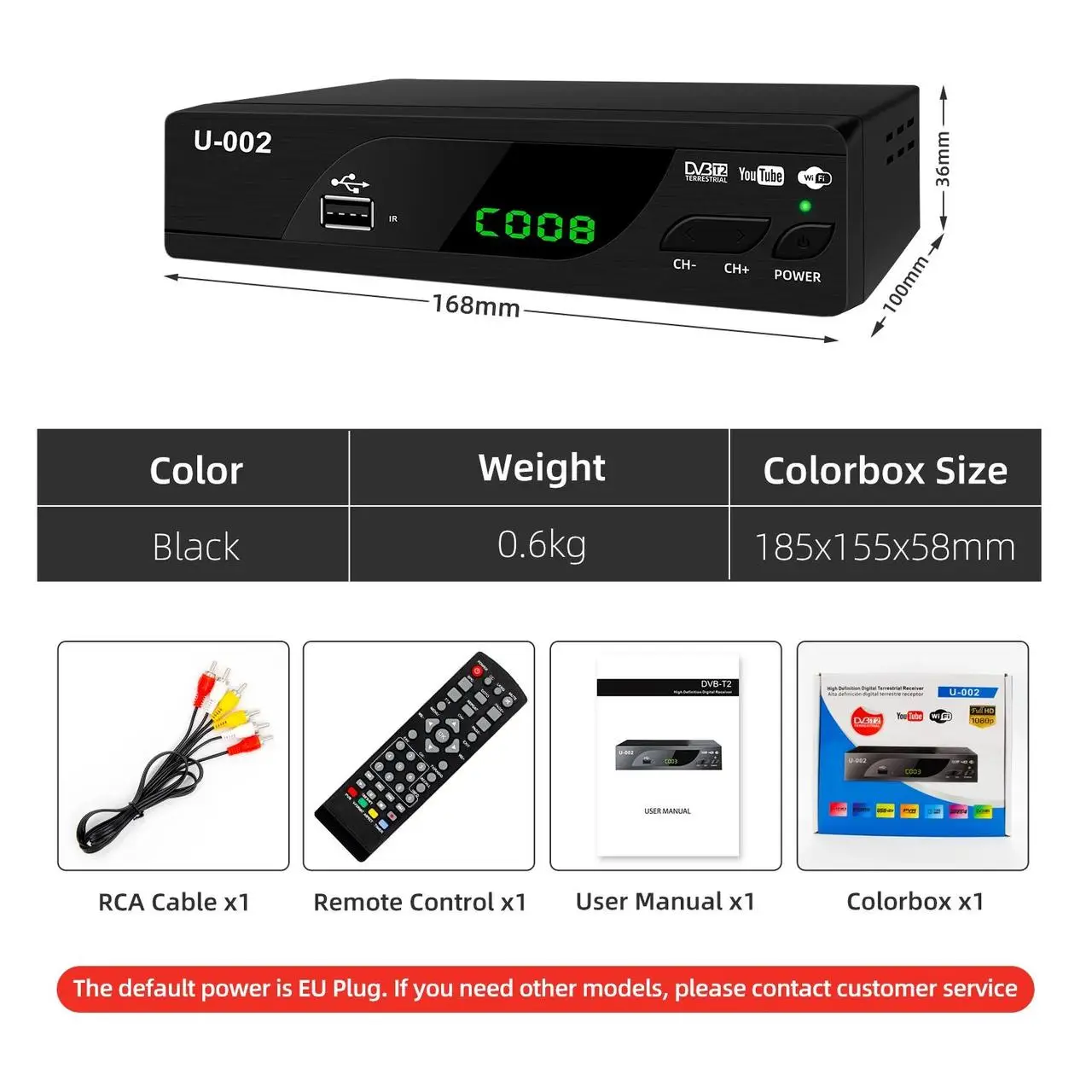 Приставка тюнер Smart TV BOX U-0002 T2 - фото 4