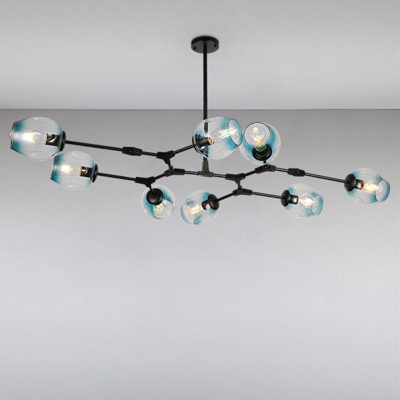 Люстра-молекула подвесная Light House LS-15226-8 BL Черный (10421)