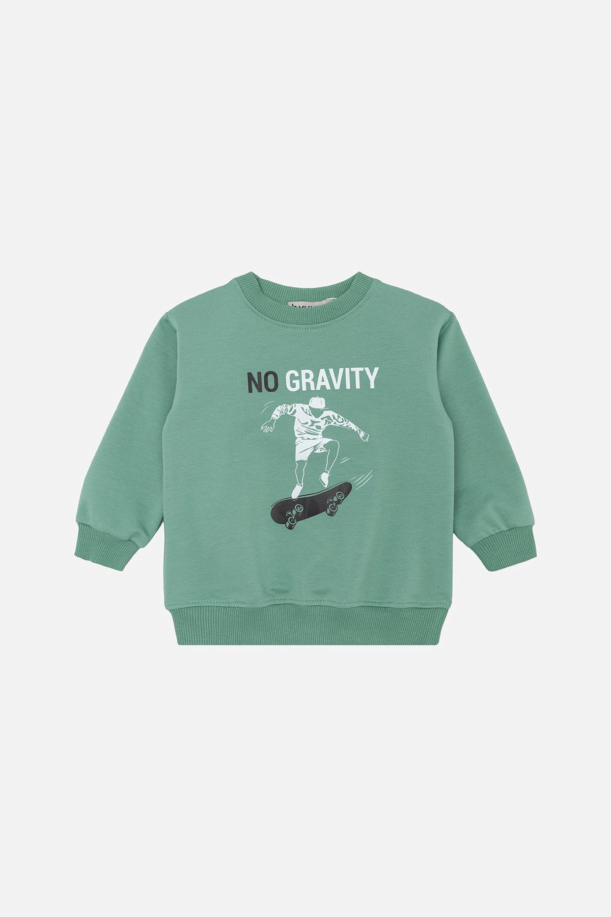 Свитшот для мальчика ЦБ-00243379 104 см Оливковый (28575988)