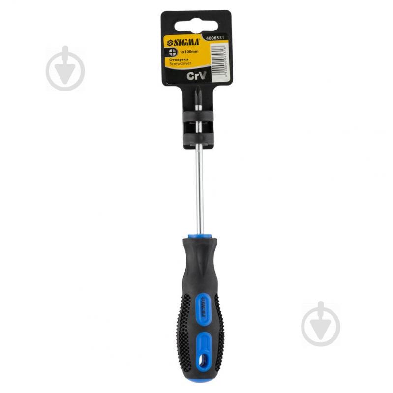 Викрутка хрестова PH1×100мм СrV SIGMA (4006531) - фото 4
