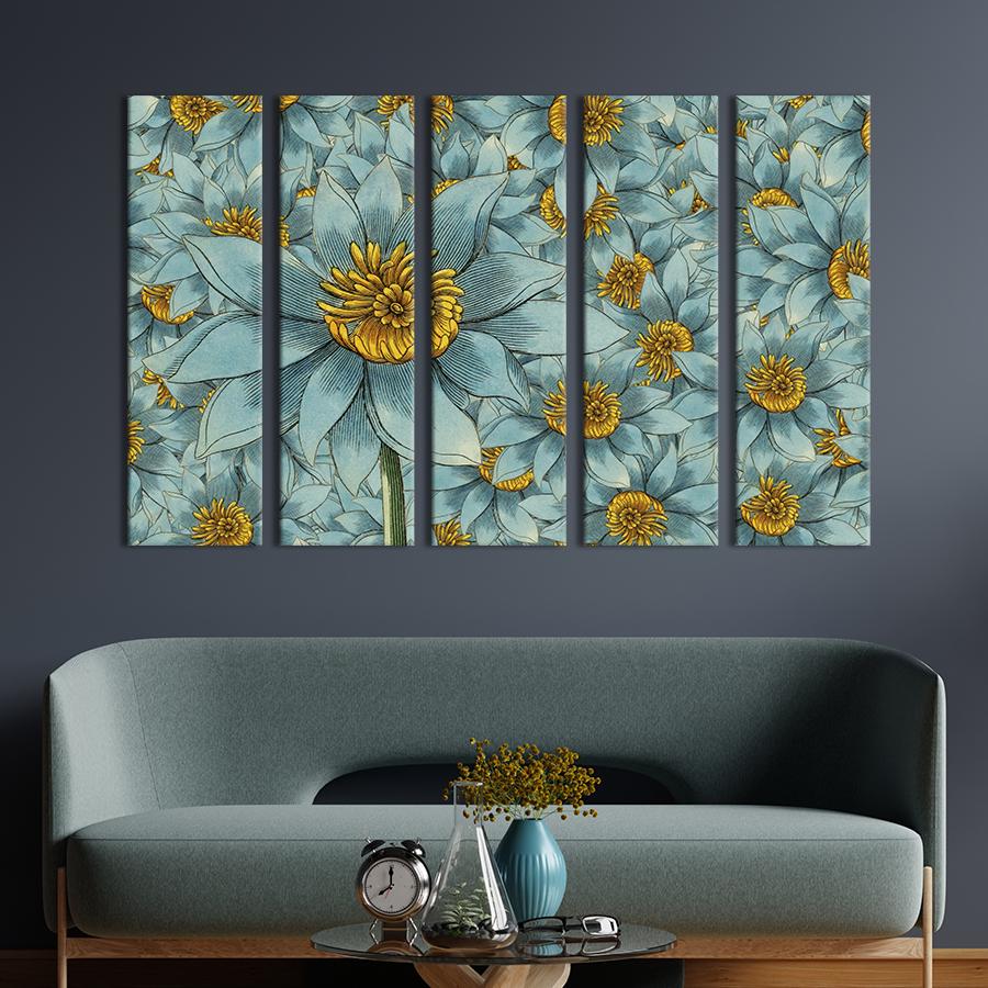 Картина на холсте Красота голубых нарциссов 87x50 см (780-51)