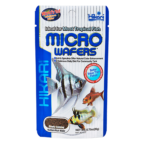 Корм Hikari Tropical Micro Wafers для тропических рыбок длиной от 4-5 до 9-10 см/мини-диски ~1 мм/20 г тонущий (21202)