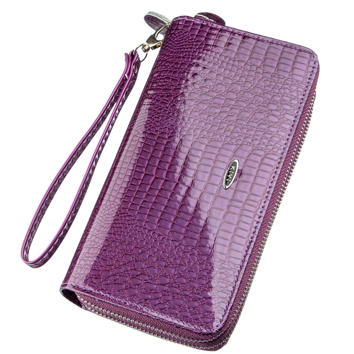 Кошелек женский Kivi-wallet 19021 кожа Фиолетовый