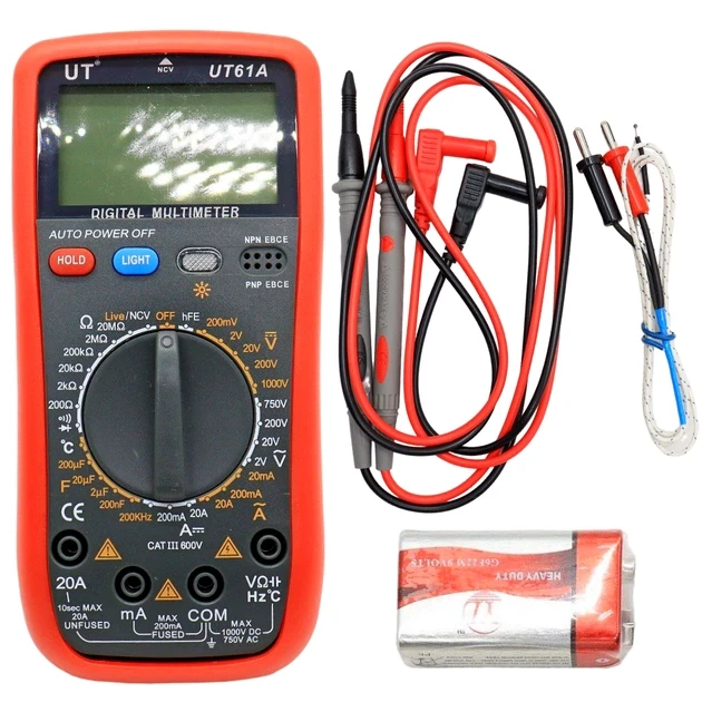 Мультиметр цифровой DT UT 61A с подсветкой экран (1017) Мультиметр цифровой DT UT 61A с подсветкой экран (1017)