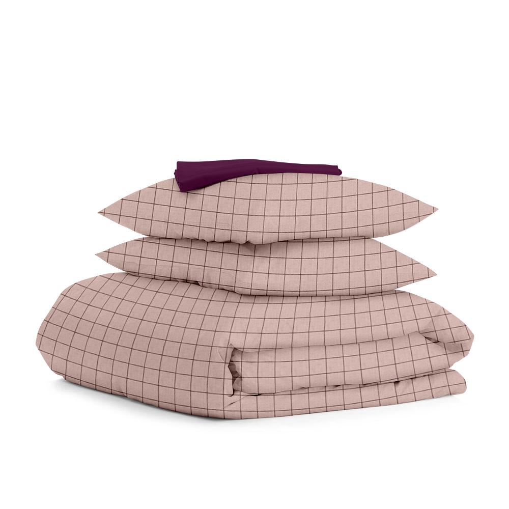 Постель двуспальная Cosas Rose Geometry с простыней на резнике 180х220 см (4822052141533)