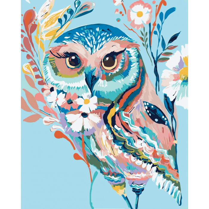 Картина за номерами Ідейка Сова 2 40х50 см (Az-268623)