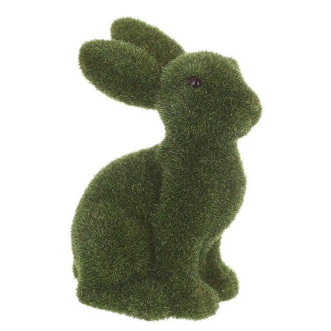 Фигурка пластиковая Flora Кролик из флока 20 см Зеленый (42134)