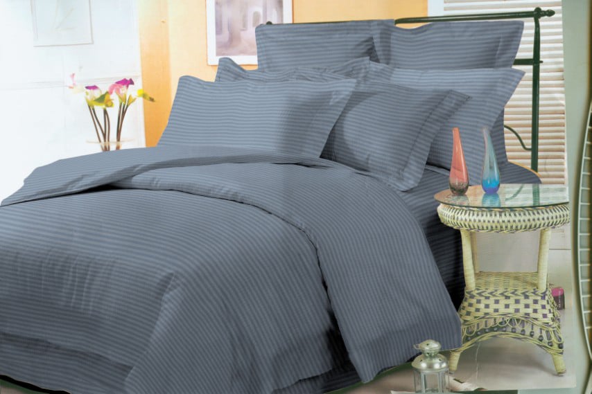 Комплект постельного белья Кондор семейный страйп-сатин (191506 sim)