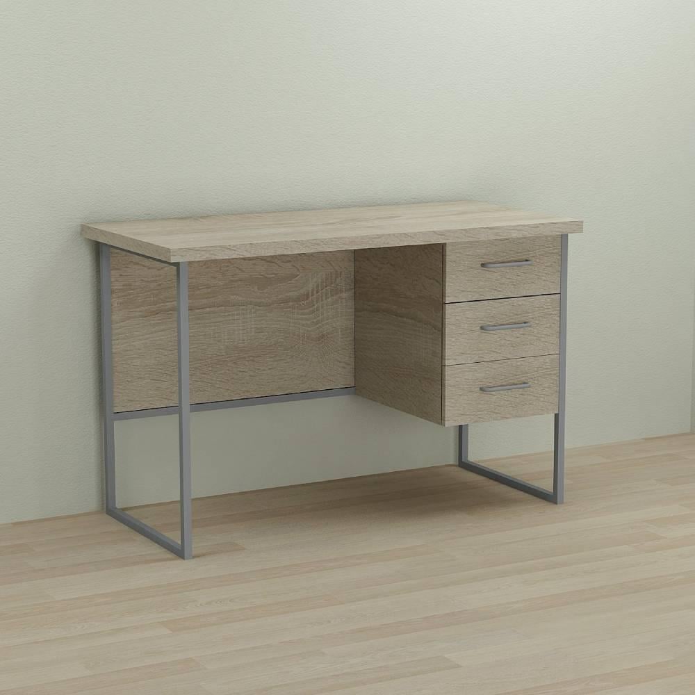 Письмовий стіл Ferrum-decor Гаррі ДСП 32 мм 75x120x60 см Сірий/Дуб Сонома (FRD-101457)