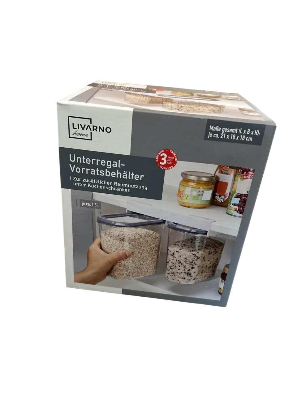 Контейнери для зберігання під полицею Livarno Home Unterregal-Vorratsbehälter (500050)