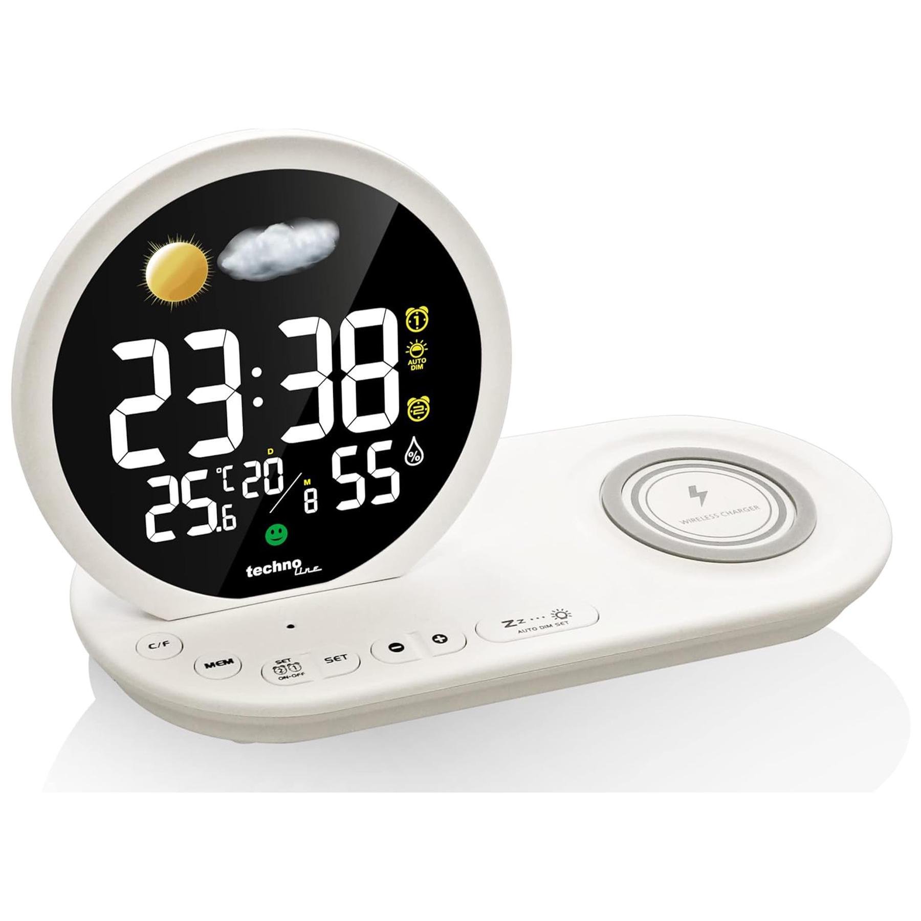 Годинник настільний Technoline WT427 Wireless Mobile Charging White (WT427) - фото 3 Годинник настільний Technoline WT427 Wireless Mobile Charging White (WT427) - фото 3