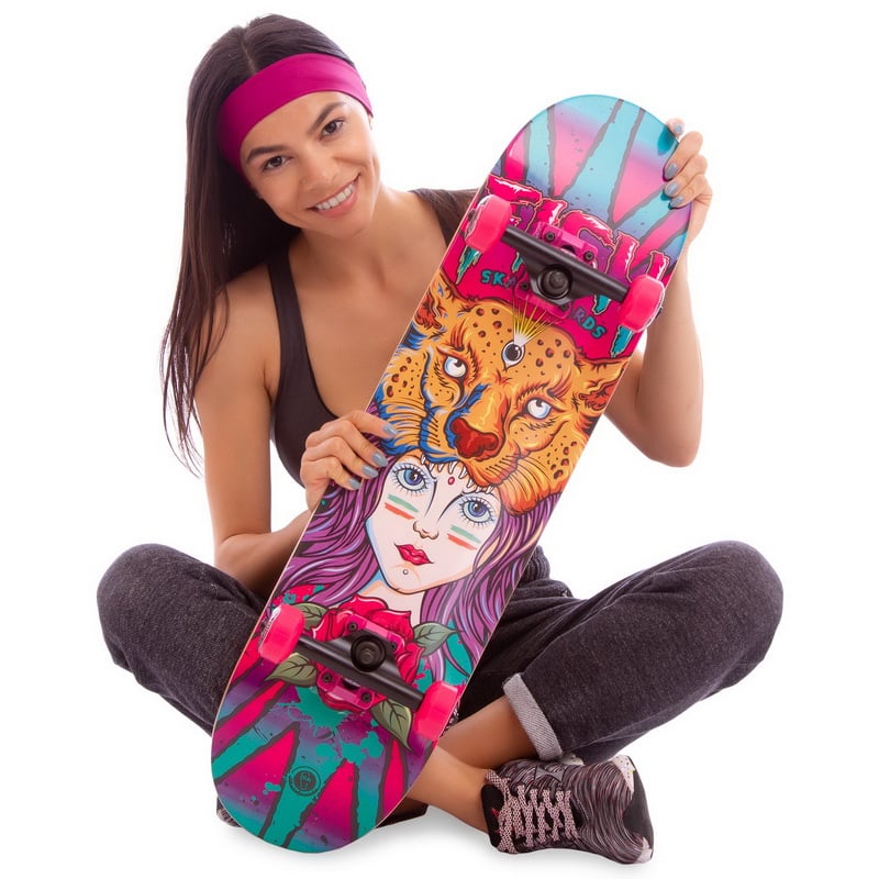 Лонгборд FISH CAPRICORN дерев'яний Червоний (SK-414) - фото 8