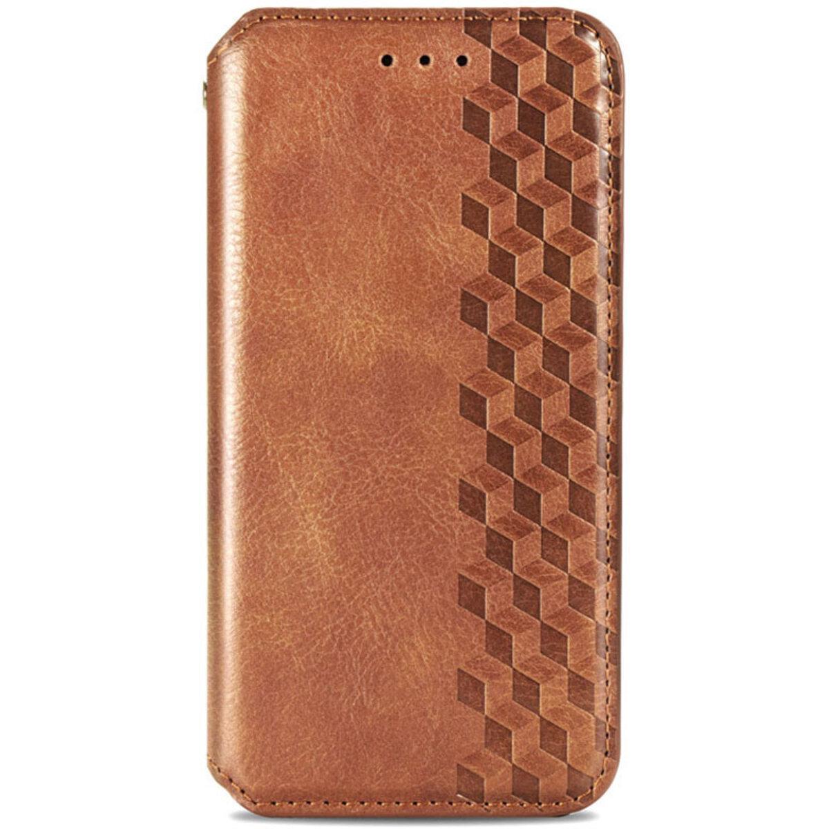 Противоударный Чехол-книжка Rubic Leather для смартфона  Samsung Galaxy A05s  Brown