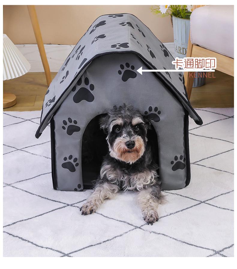 Домик для квартир складной для собак 47х43х40 см Серый (1C0200) - фото 3