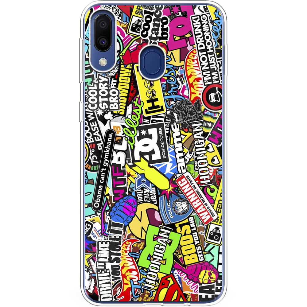 Чехол Boxface Samsung M205 Galaxy M20 Multicolored Inscriptions Прозрачный силикон (36205-up880-36205)