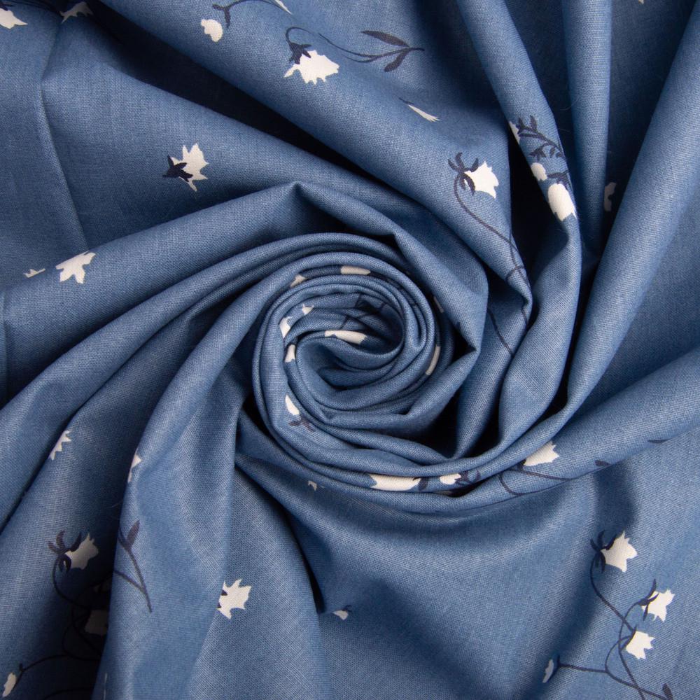 Тканина бязь ранфорс для постільної білизни 3.28569/16 Конвалія 2,4 м Денім (2351035217)