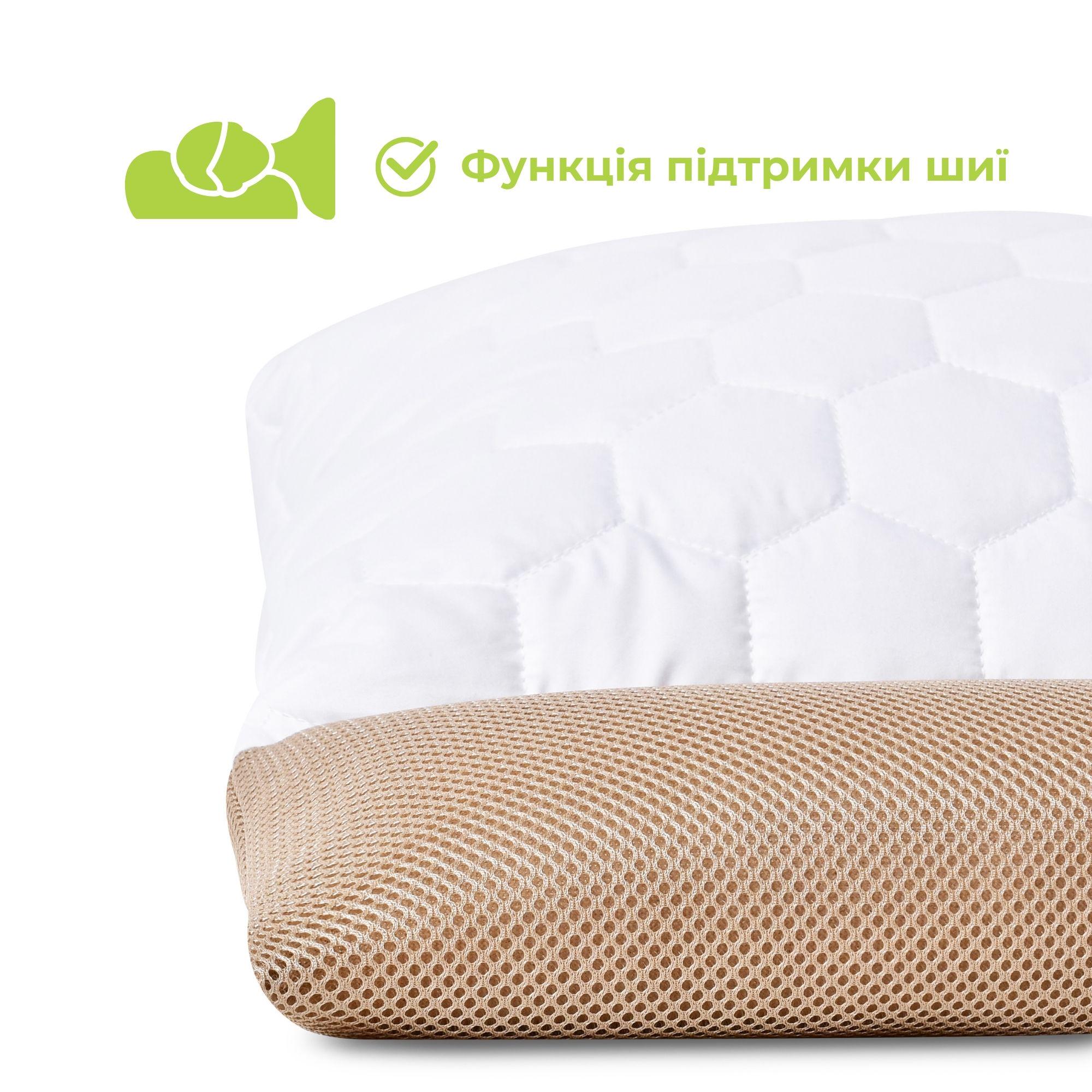 Подушка ортопедична з наволочкою IDEIA Гречаний Комфорт 50х70 см з валиком - фото 9