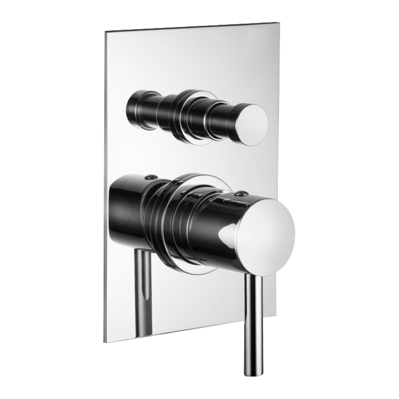 Смеситель для ванны/душа скрытого монтажа Bonqio T-Square Хром (52529CRPR)