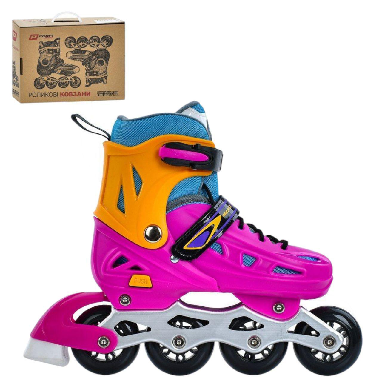 Ролики A4151-M-V р. 35-38 Фиолетово-оранжевый - фото 1 Ролики A4151-M-V р. 35-38 Фиолетово-оранжевый - фото 1