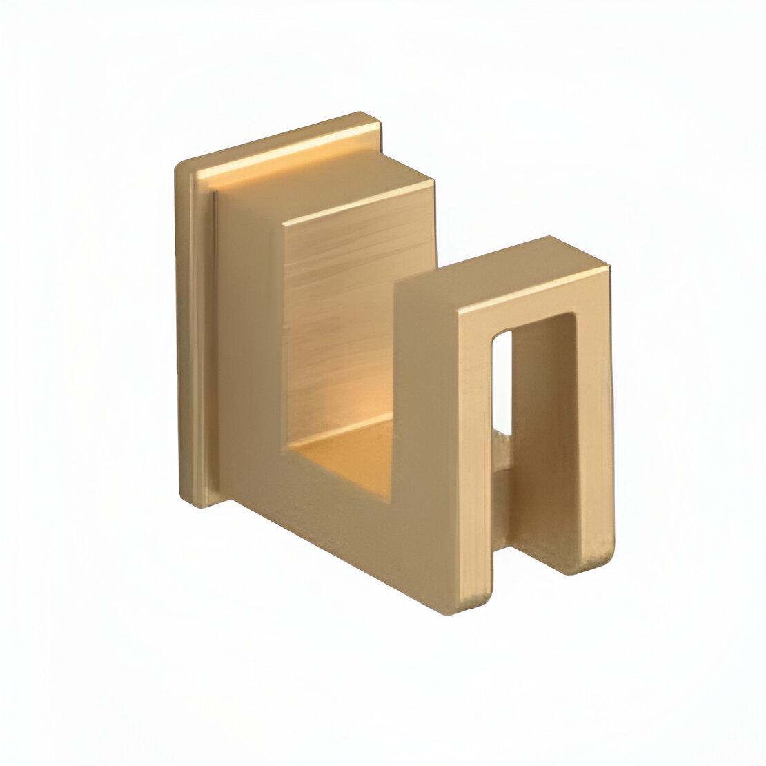 Крючок одинарный Sonia S-Cube 195503 металлический прямоугольный Золотой (LM-195503)