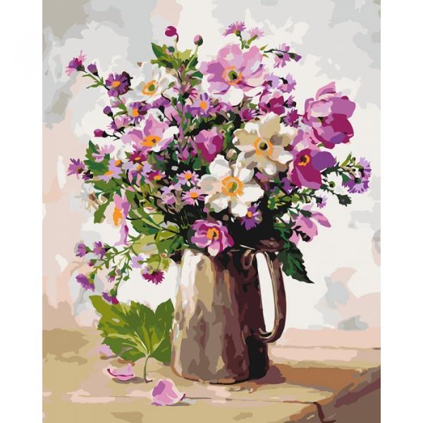 Картина за номерами Ідейка Квіти Садовий букет 40х50 см у термопакеті (КНО3052-mt)