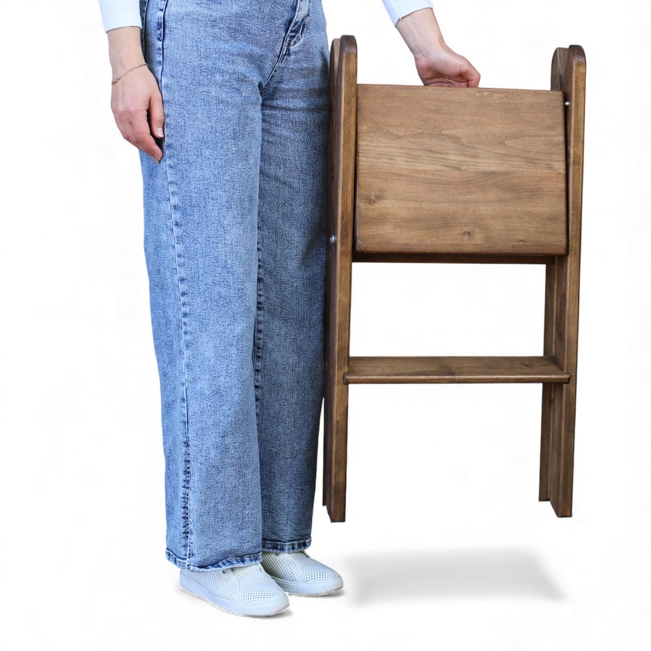 Табурет-лестница деревянный Студія Дерева Вільха бытовой двусторонний 2 ступеньки Палисандр (31002894) - фото 2 Табурет-лестница деревянный Студія Дерева Вільха бытовой двусторонний 2 ступеньки Палисандр (31002894) - фото 2