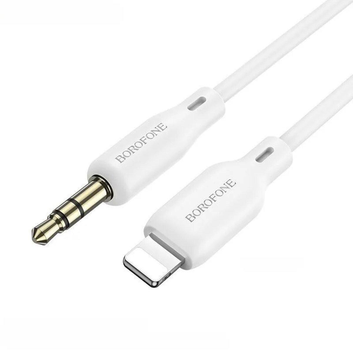 Аудиокабель Borofone BL18 iP silicone digital audio conversion cable White (574298)