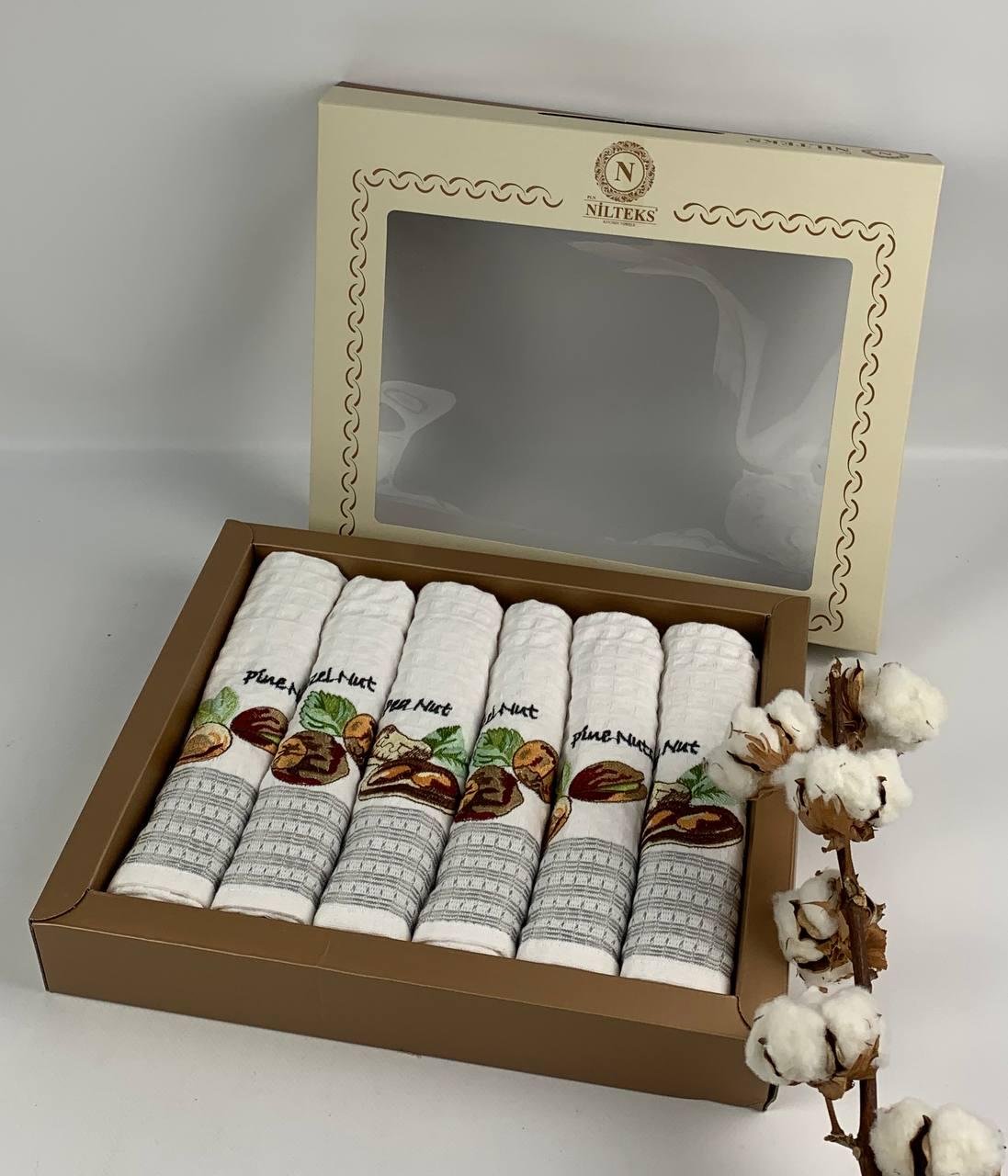 Набір кухонних рушників Nilteks Pinelnut 6 шт. (CN33122)