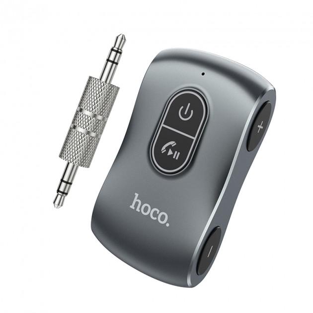 Ресивер Hoco E73 Bluetooth AUX в машину Silver - фото 5