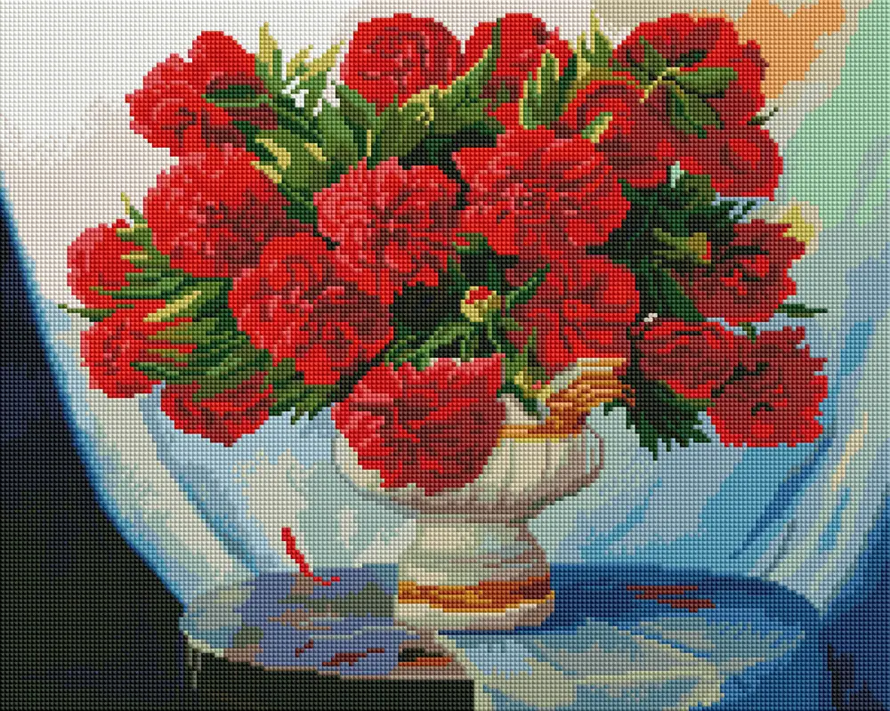 Алмазная мозаика ColorArt Красные пионы 40х50 см (SP039)
