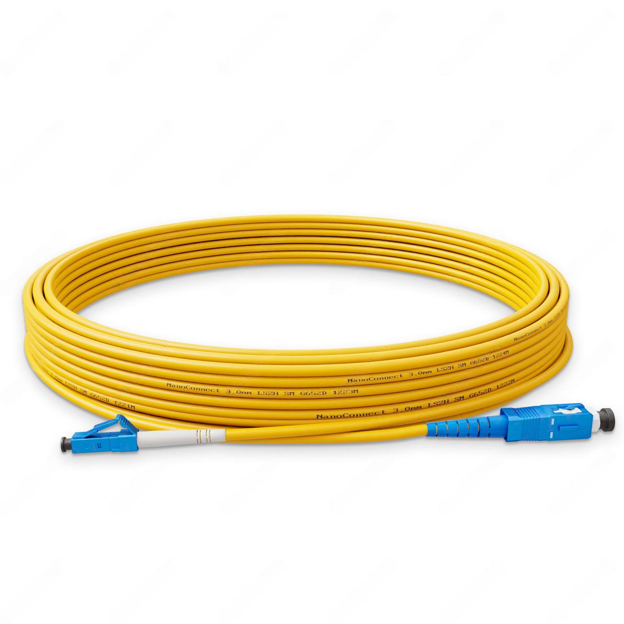 Патч-корд оптический SC/UPC-LC/UPC LSZH Singlemode G.652.D SM Simplex 3 мм 10 м Желтый (2563285700)