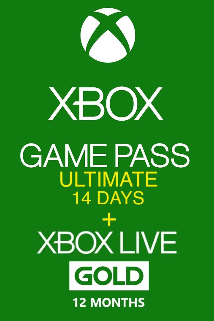 Электронный код-подписка Xbox Game Pass Ultimate на 14 дней + Xbox Live Gold на 12 месяцев Xbox One/Series для всех регионов и стран