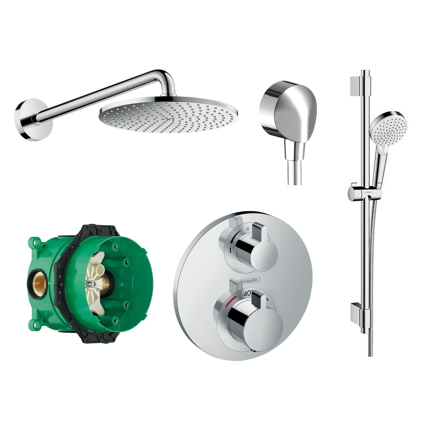 Душевая система скрытого типа Hansgrohe ECOSTAT 15758111 Хром (72916)