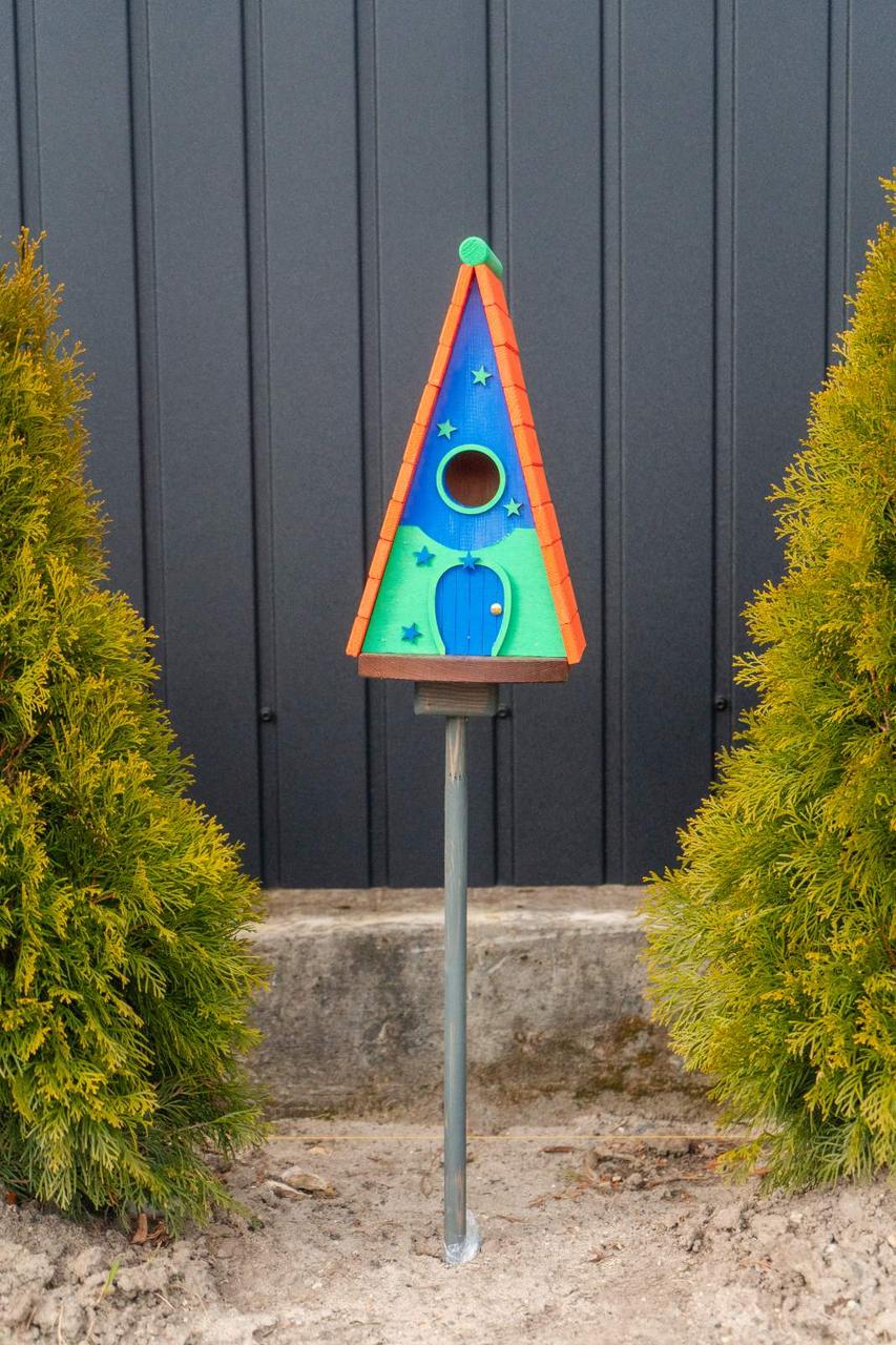 Дом для птиц Андромеда из древесины 325х290х210 мм Арбуз Красный - фото 6